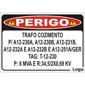 PLACAS P/ TRAFO